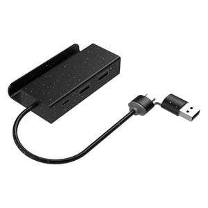 TANOS - USB razdelnik sa 3 ulaza, držač za telefon, mix: reciklirani kamen i plastika