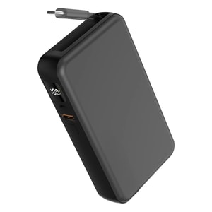 HOPSON 10PD - Pomoćna baterija, 10.000 mAh, sa kablom na izvlačenje