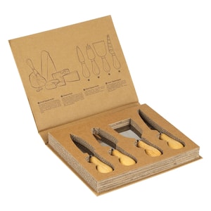 FORMAGGIO - Set pribora za sir sa drvenom drškom, 4/1