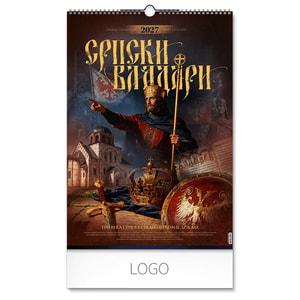 SRPSKI VLADARI - Zidni kalendar, 7 listova, dvomesečni