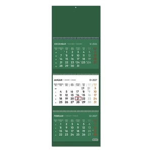POSLOVNI 73 - Zidni kalendar: 3 x 12 listova, tromesečni, trodelni